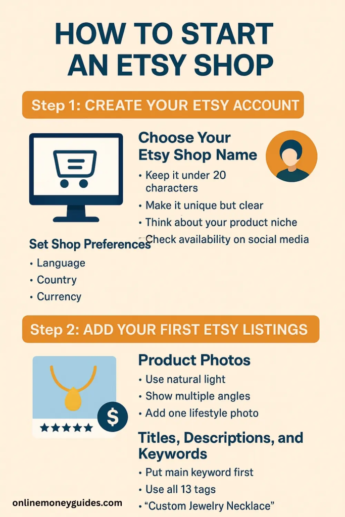 start selling on etsy