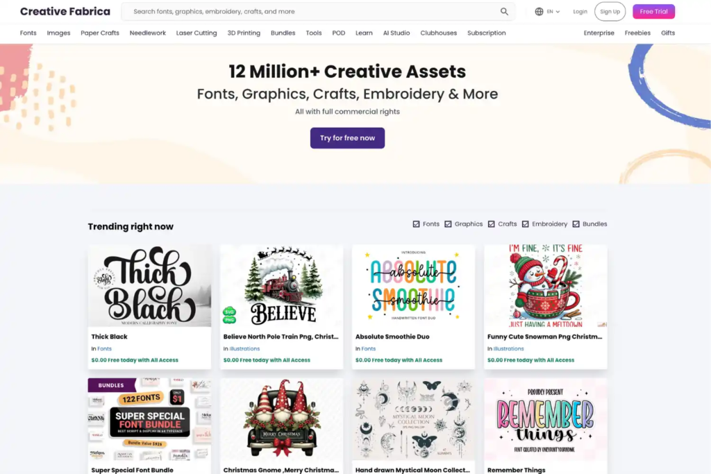 creative fabrica print on demand