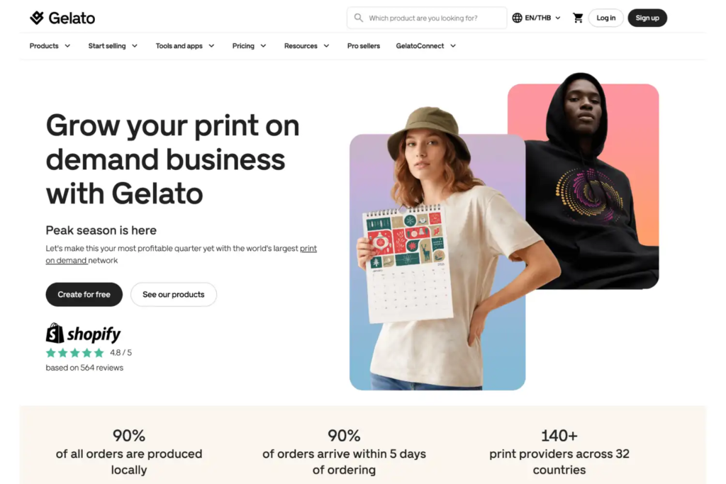 gelato print on demand